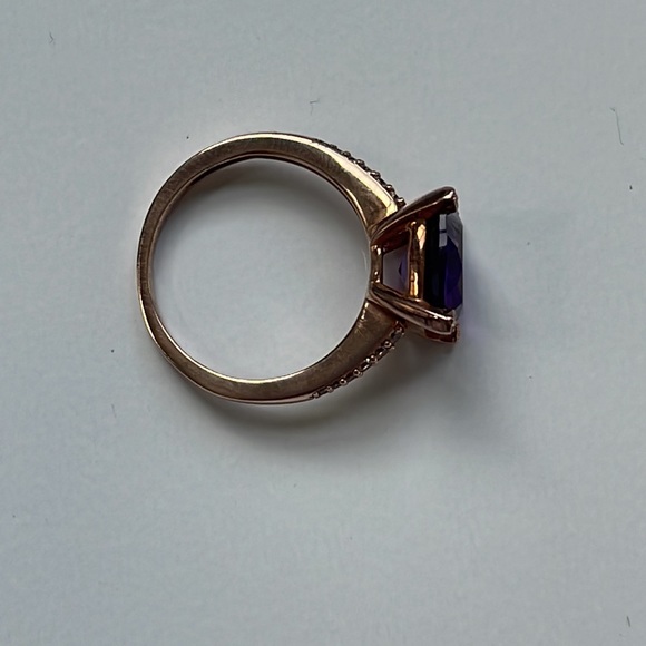 3 ct.Amethyst Cushion Cut Round Ring 6 1/2 - Picture 16 of 16